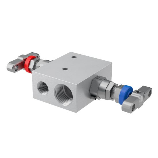 Picture of Parker HL6MO2V3P - 2, 3 and 5 Valve instrument manifolds, needle pattern, remote mount - H Series