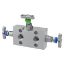Picture of Parker HD6MO3M3NC - 2, 3 and 5 Valve instrument manifolds, needle pattern, direct mount - H Series