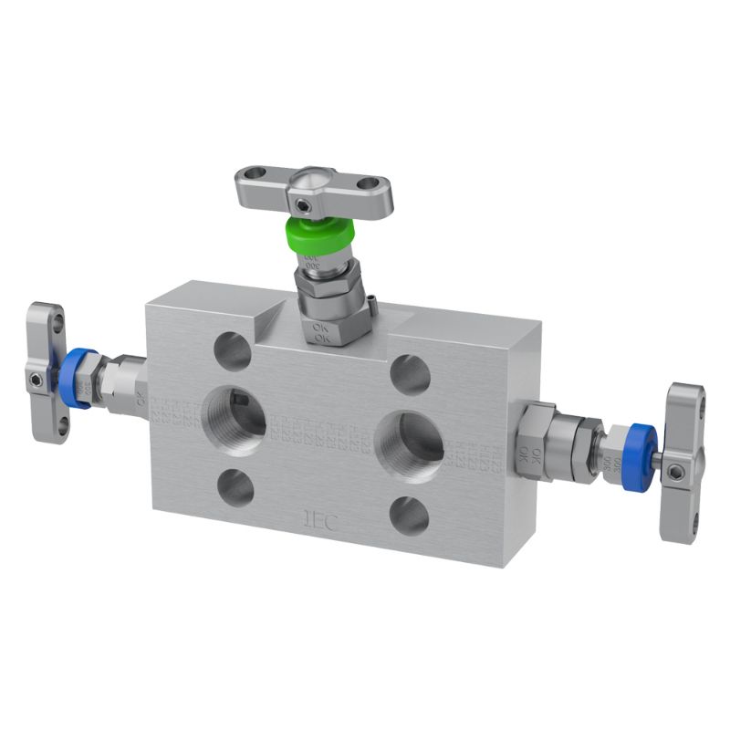 Picture of Parker HD6MO3M3NC - 2, 3 and 5 Valve instrument manifolds, needle pattern, direct mount - H Series