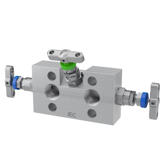 Picture of Parker HD6MO3MA - 2, 3 and 5 Valve instrument manifolds, needle pattern, direct mount - H Series