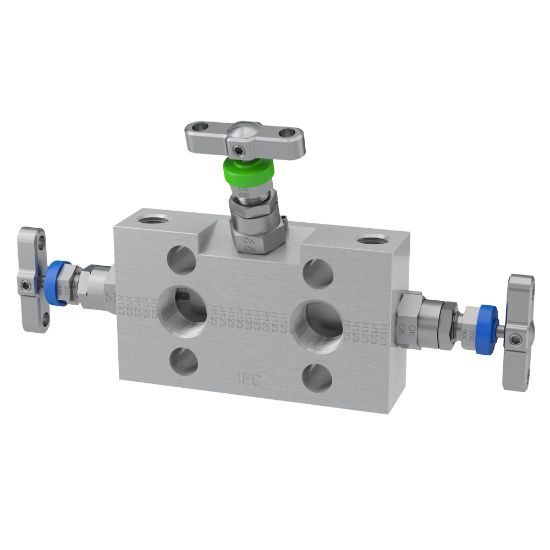 Picture of Parker HD6MO3MDTP3 - 2, 3 and 5 Valve instrument manifolds, needle pattern, direct mount - H Series