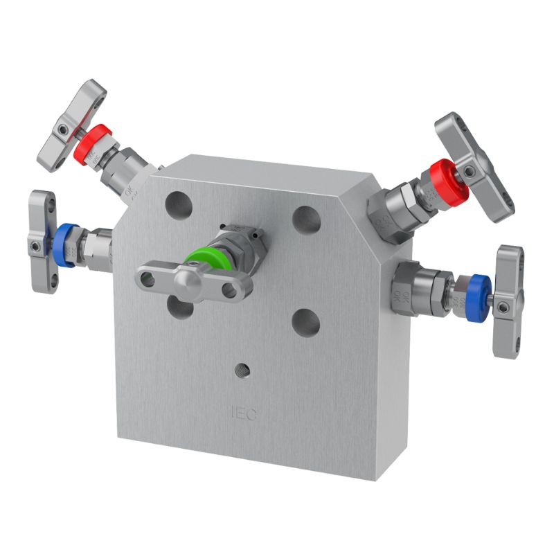 Picture of Parker HD6MO5EXTSB3NC - 2, 3 and 5 Valve instrument enclosure manifolds, needle pattern - H Series