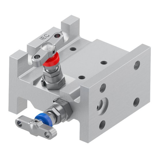 Picture of Parker HEHS2SB3 - 2, 3 and 5 Valve instrument manifolds, needle pattern, direct mount - H Series