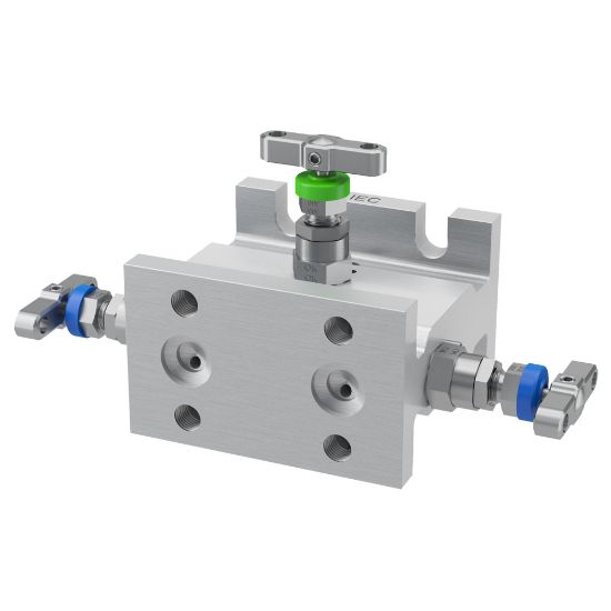 Picture of Parker HEHS3 - 2, 3 and 5 Valve instrument manifolds, needle pattern, direct mount - H Series