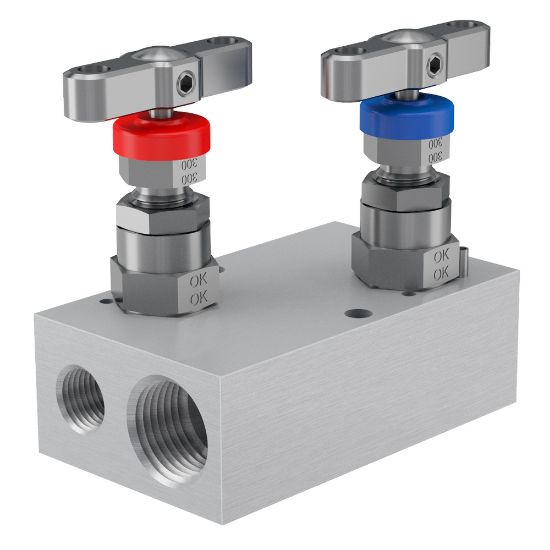 Picture of Parker HLTFS2VPNC - 2, 3 and 5 Valve instrument manifolds, needle pattern, remote mount - H Series