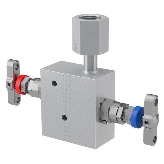 Picture of Parker HLWG6MO2V3NC - 2, 3 and 5 Valve instrument manifolds, needle pattern, remote mount - H Series