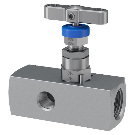 Picture of Parker HNVV6MO4FF3 - Gauge Valves with Single Vent Port, Needle Pattern – H Series