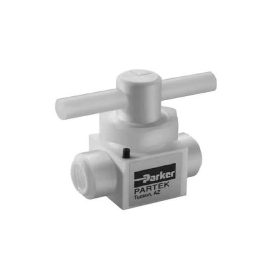 Picture of Parker MV-1-1414 - PTFE Manual Stop Cock 2 Way or 3 Way Valve – MV-1 Series