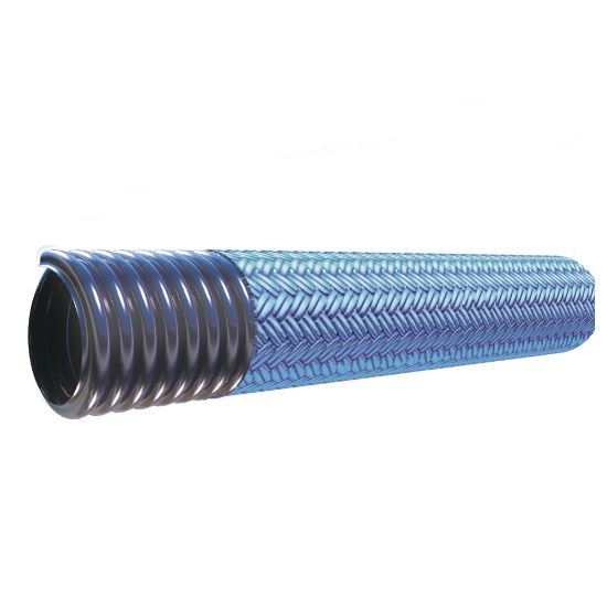 Picture of Parker 06-PCB - Convoluted PTFE Hose with Polypropylene Braid - PCW/PCB