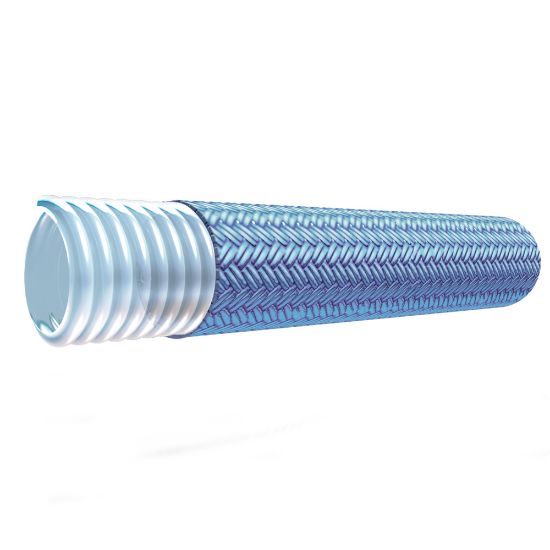 Picture of Parker 24-PCW - Convoluted PTFE Hose with Polypropylene Braid - PCW/PCB