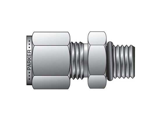 Picture of Parker 10-10 ZHBA-SS - CPI Inch Tube Male Connector to SAE Straight Thread - ZHBA