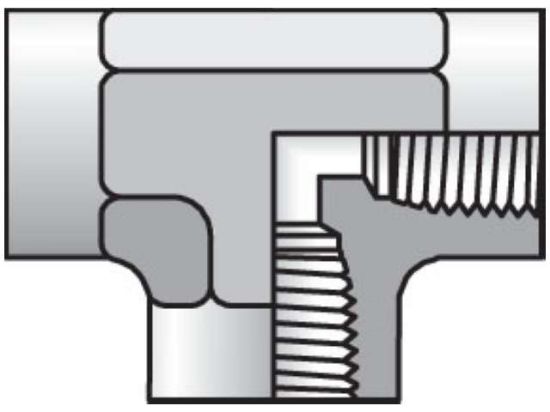 Picture of Parker 1 MMO-B BP - Pipe & Port Tee MMO