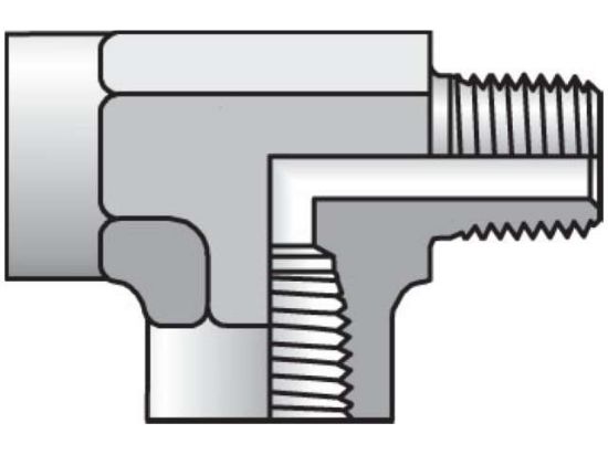 Picture of Parker 1/2 MRO-B BP - Pipe & Port Tee MRO