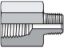 Picture of Parker 1/2 X 1/8 FG-S BP - Pipe & Port Reducer, Expander, Conversion FG