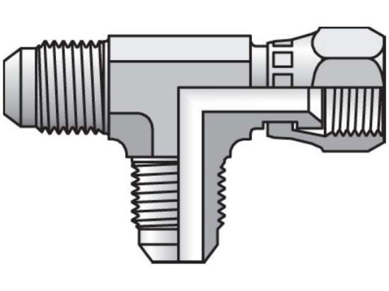 Picture of Parker 4 R6X-S BP - Triple-Lok 37° Tee R6X