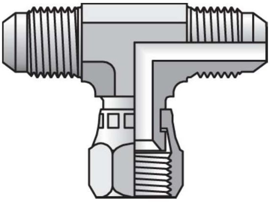 Picture of Parker 8 S6BX-SS - Triple-Lok 37° Tee S6X
