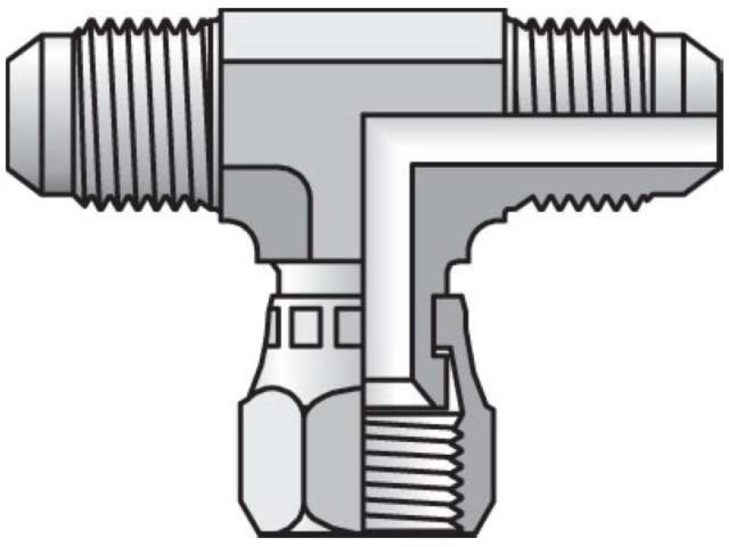 Picture of Parker 8 S6BX-SS - Triple-Lok 37° Tee S6X