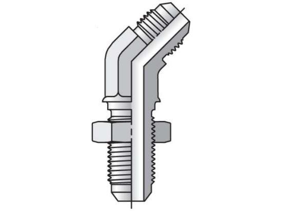 Picture of Parker 6 WNTX-S BP - Triple-Lok 37° 45° Elbow WNTX