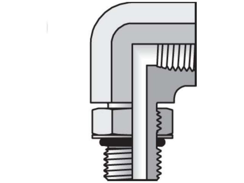 Picture of Parker 8-3/8 AOEG-S BP - Pipe & Port 90° Elbow AOEG
