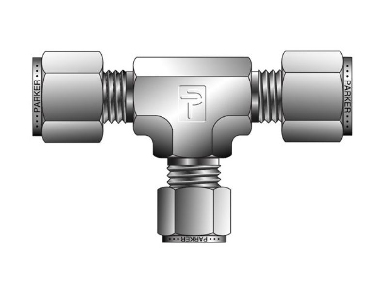Picture of Parker 12-12-4 JLZ-B - A-LOK Inch Tube Reducing Union Tee - JLZ
