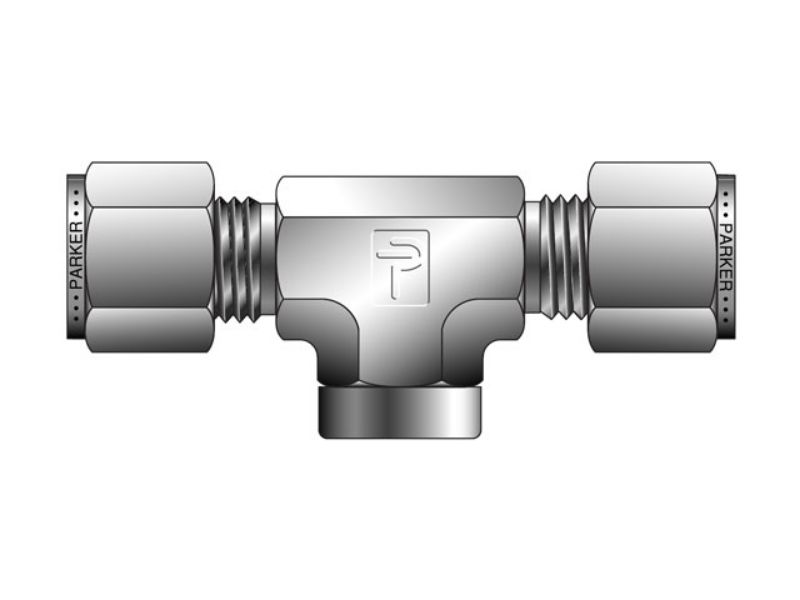 Picture of Parker 10-10-8 OBZ-SS - CPI Inch Tube NPT Female Tee - OBZ