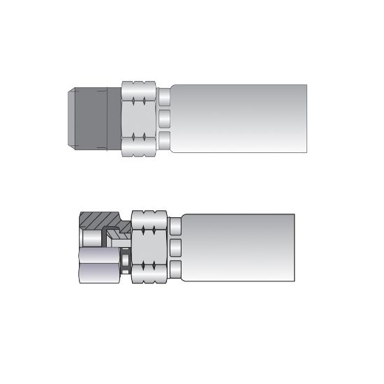 Picture of Parker 106HP-4-4 - OBSOLETE: High Pressure Fittings For HP/HP8 High Pressure Hose - HP Series