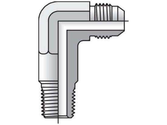 Picture of Parker 4 CCTX-S BP - Triple-Lok 37° 90° Elbow CCTX