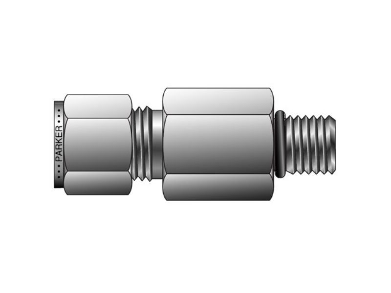 Picture of Parker 8-8 ZH3BA-SS - CPI Inch Tube Long Male Connector SAE/MS Straight Thread - ZH3BA