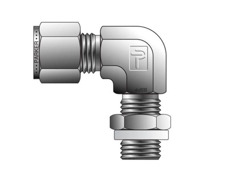 Picture of Parker 12-8R CBZ-SS - CPI Inch Tube Male BSPP Straight Thread Elbow - R CBZ