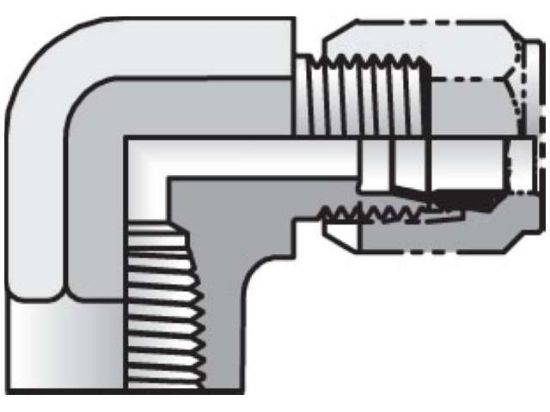 Picture of Parker 4 DU-S - Ferulok 90° Elbow DBU