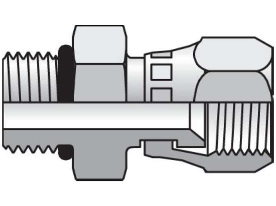 Picture of Parker 10-8 F65OX-S FKM - Triple-Lok 37° Straight Swivel F65OX