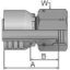 Picture of Parker 1EA43-8-8 - Crimp Style Hydraulic Hose Fitting - 43 Series Fittings