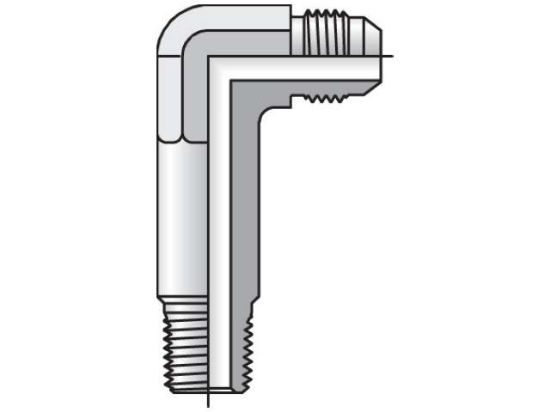Picture of Parker 4 CCCTX-S BP - Triple-Lok 37° 90° Elbow CCCTX