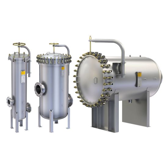 Picture of Parker 4LMP103-3-8FK2 - FULFLO MP (MEMBRANE PROTECTOR) MULTI-CARTRIDGE FILTER VESSEL 304L & 316L STAINLESS STEEL, ASME DESIGNS FOR R.O. PRE-FILTRATION