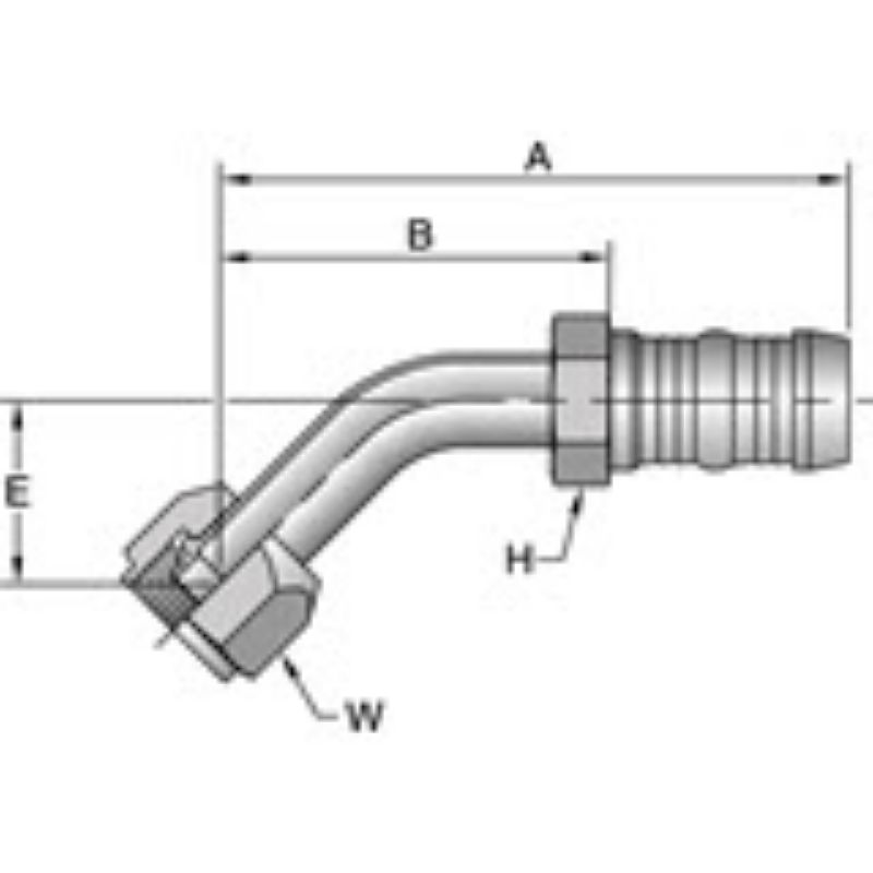 Picture of Parker 5H1A-10-10 - A/C Clip Air Conditioning Hose Fitting- 1A Series Fittings