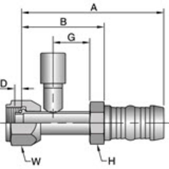 Picture of Parker 5S1A-10-16-PT - A/C Clip Air Conditioning Hose Fitting- 1A Series Fittings