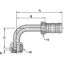 Picture of Parker 5T1A-8-8 - A/C Clip Air Conditioning Hose Fitting- 1A Series Fittings