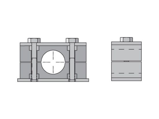 Picture of Parker 6635-HPP - Inch Heavy Series Tube Clamp Halves