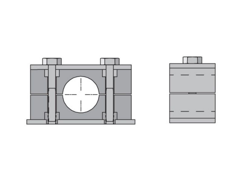 Picture of Parker 6635-HPP - Inch Heavy Series Tube Clamp Halves