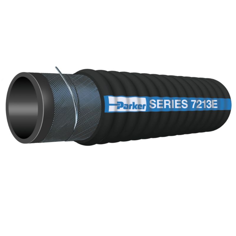 Picture of Parker 7213E-2000 - WILDCATTER® Corrugated Bottom Sediment & Waste Oilfield Suction/Vacuum Hose, Series 7213E