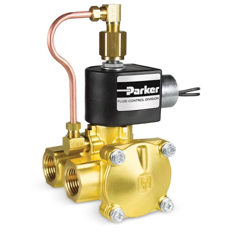 Picture of Parker 73312BN52NJ0N0C222C1 - Parker 3-Way Normally Closed, 3/4" NPT General Purpose Solenoid Valves