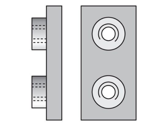 Picture of Parker APC2X - Metric Heavy Series APC Weld Plate