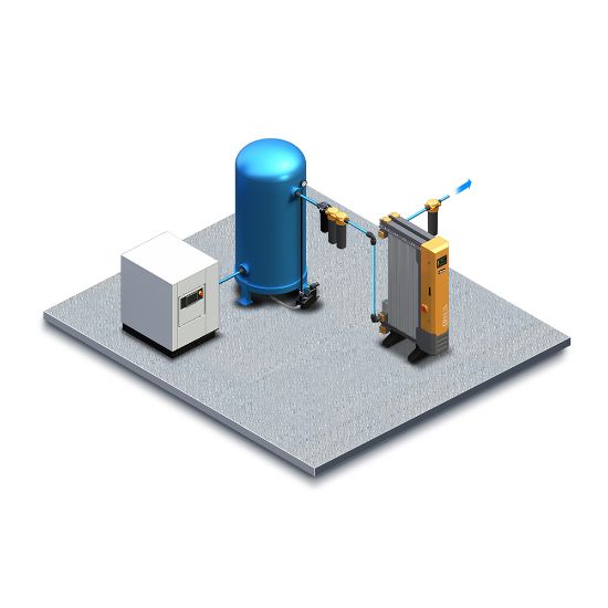 Picture of Parker CDASHL110-70N13BC - CDAS HL/LE 100-170 Large Flow Heatless Regeneration Compressed Air Treatment System