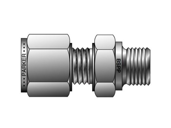 Picture of Parker FBZ 10-1/4R-B - CPI Metric Tube BSPP Male Connector - FBZ