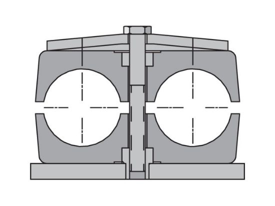 Picture of Parker H5205/205-PP - Inch Standard Twin Series 100R1 Hose Clamp Halves