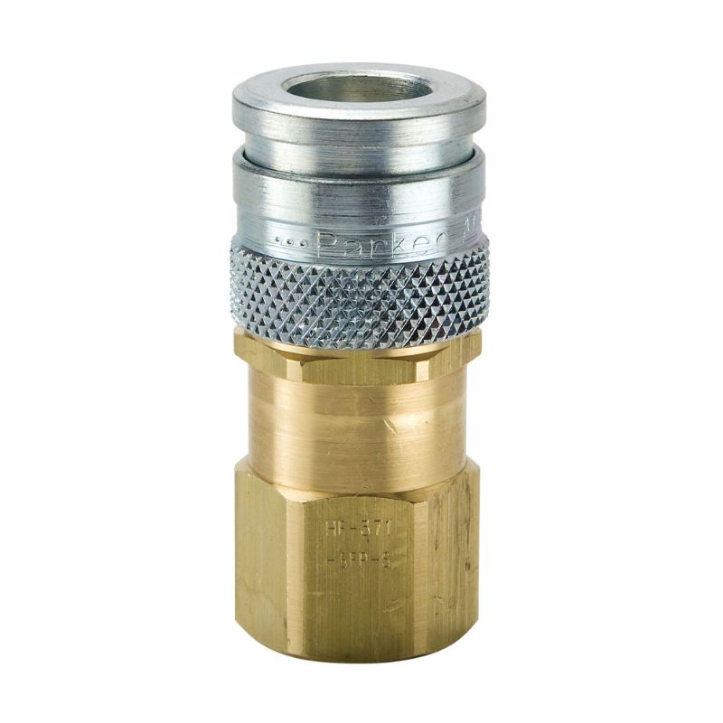 Picture of Parker HF-371-6FP-S - High Flow, Push to Connect, Air Tool Quick Couplings (pneumatic) Industrial Interchange - HF Series Couplers