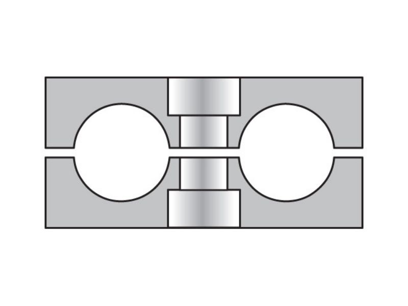 Picture of Parker RBPG108X - Metric Standard Twin Series RBPG Clamp Halves