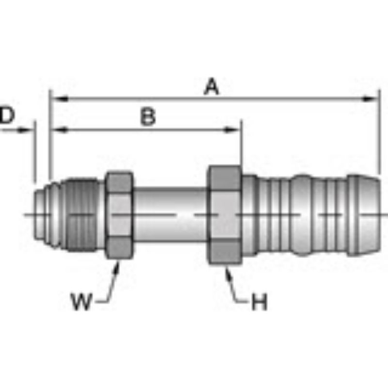 Picture of Parker S51A-6-6 - A/C Clip Air Conditioning Hose Fitting- 1A Series Fittings