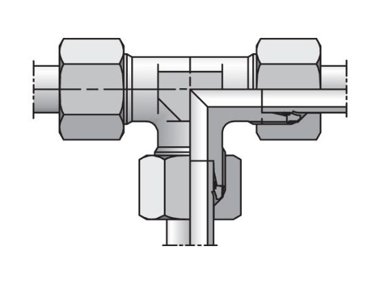 Picture of Parker T06LLCF - EO/EO-2 Tee, Union - T