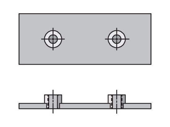 Picture of Parker WPE-1 - Inch Standard Series WPE Weld Plate Elongated